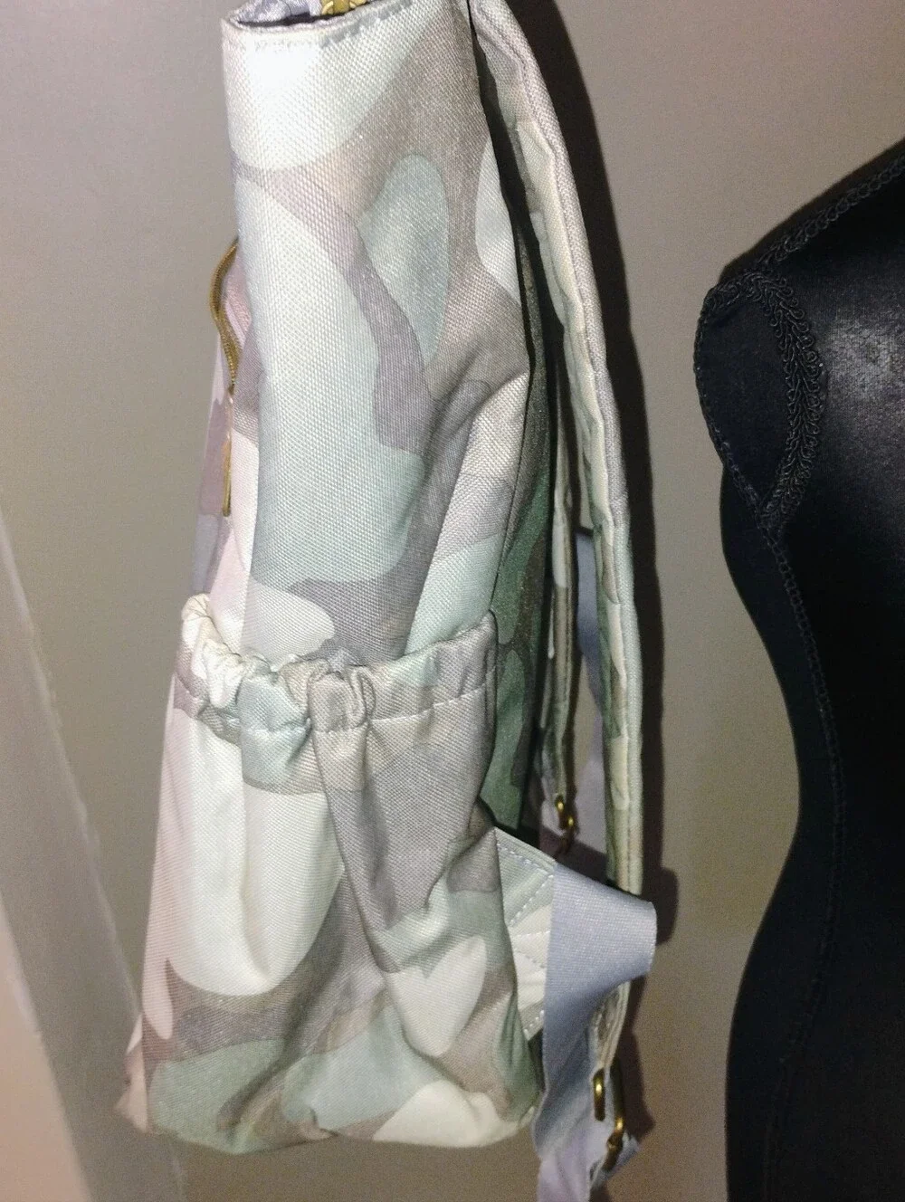 Thirty-one  journey Camouflage Canvas Backpack with Tan Leather Handles